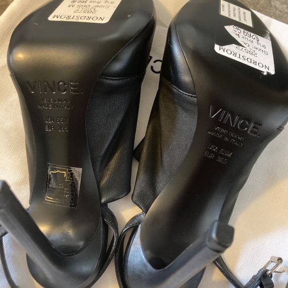 Vince Grace Black Ankle Strap Heels - Picture 3 of 8